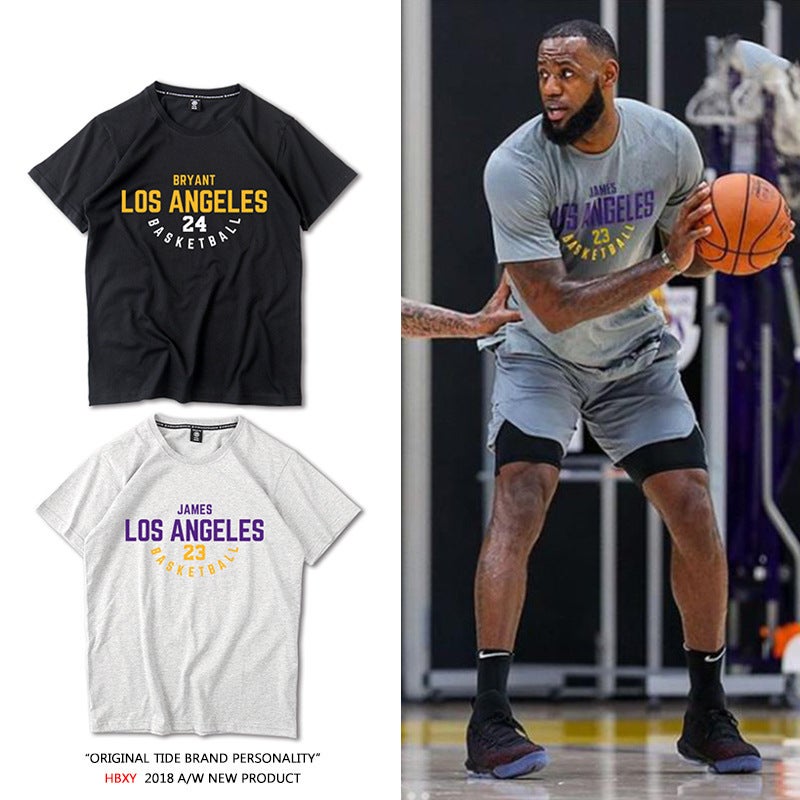 Los Angeles James T-Shirt No. 23 New Lakers No. 24 Kobe Training Suit Basketball Sports Loose Jersey - Image 2